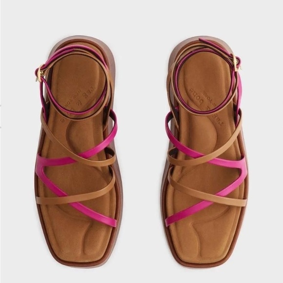 Rag & Bone Logan Platform sandal!   Size 9. Tan and Fuchia. NEW-Never been worn! - Picture 9 of 12